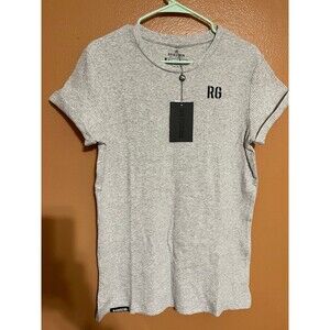 Raw Gear Men's Rib Knit Shirt Grey size S  ~ RG437 By Bradley Martyn NEW